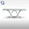 High Gloss 0.216cbm SS Coffee Table 12mm Tempered Glass Center Table