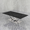 Light 50kg SS Coffee Table With Tempered Glass Top Rectangle Shape