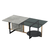 0.78Cbm / Set SS Steel Furniture Nordic Coffee Shop Table For Living Room