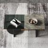 0.78Cbm / Set SS Steel Furniture Nordic Coffee Shop Table For Living Room