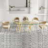 Apartment 201 SS Steel Furniture Glass Dining Table Apartment 201 SS Steel Furniture Glass Dining Table