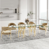 Apartment 201 SS Steel Furniture Glass Dining Table Apartment 201 SS Steel Furniture Glass Dining Table