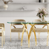 Apartment 201 SS Steel Furniture Glass Dining Table Apartment 201 SS Steel Furniture Glass Dining Table