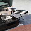 Steel Metal Tempered Glass Office Coffee Table Square Shape