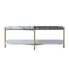 Three Parts 2 Layper SS Coffee Table With Metal Frame 0.45CBM