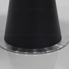 Black Round 100kg Metal Leg Furniture Sintered Stone Extension Dining Table